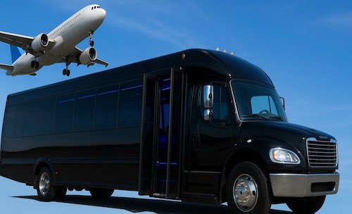 Party bus airport pick up in Vegas copy 1
